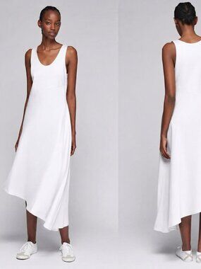 KOTN Bias Cut Tank Midi Dress Lyocell White Size Small